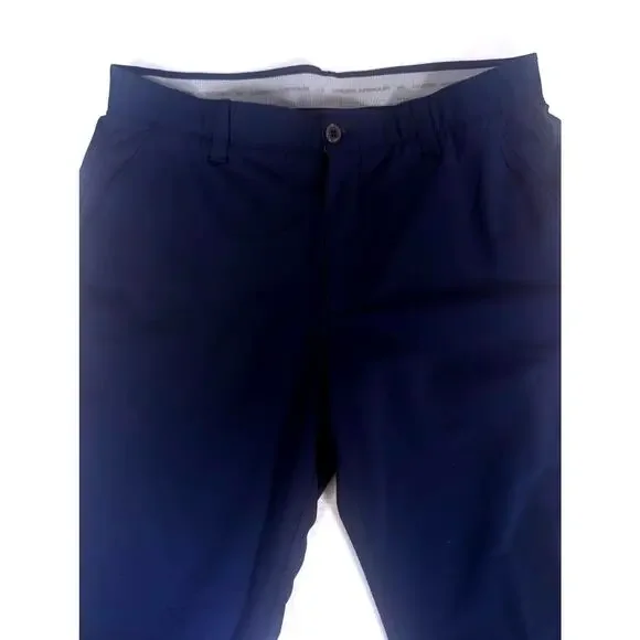 Under Armour Men's Loose Fit Navy Blue Golf Outdoor Pants Size 36/32 Stretch - Picture 1 of 6